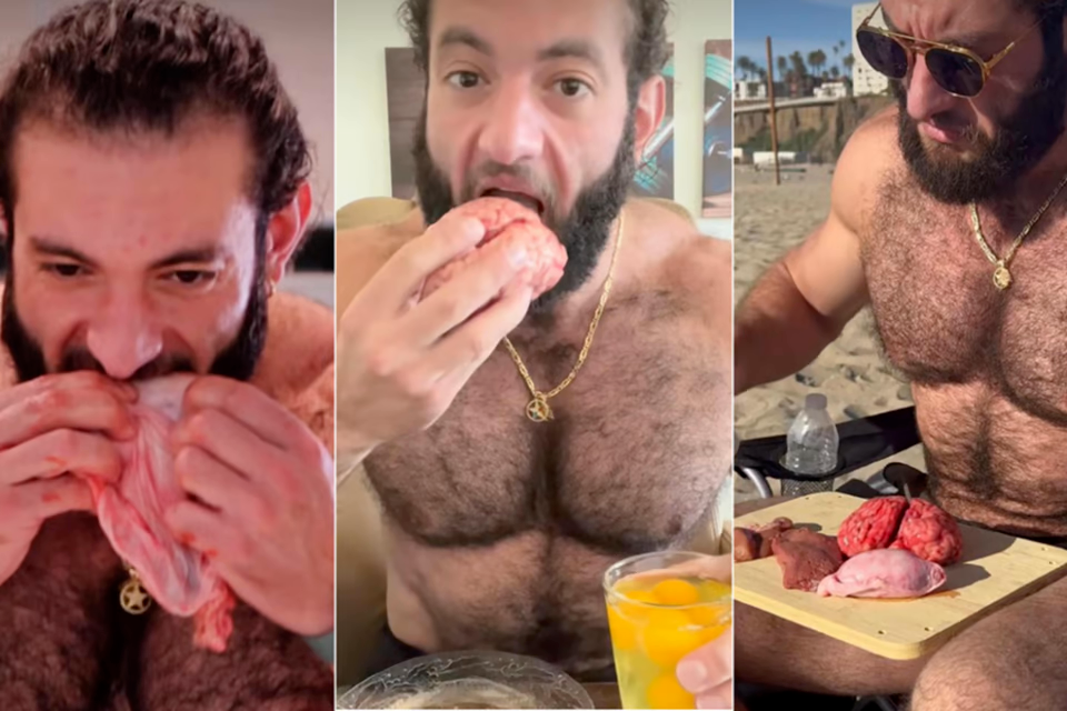 Preparador físico que se alimenta de cérebro, fígado e testículos crus viraliza no Tik Tok Preparador físico que se alimenta de cérebro, fígado e testículos crus viraliza no Tik Tok