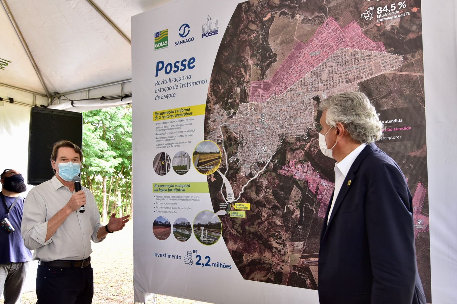Caiado inaugura obras da Saneago em Posse Caiado inaugura obras da Saneago em Posse