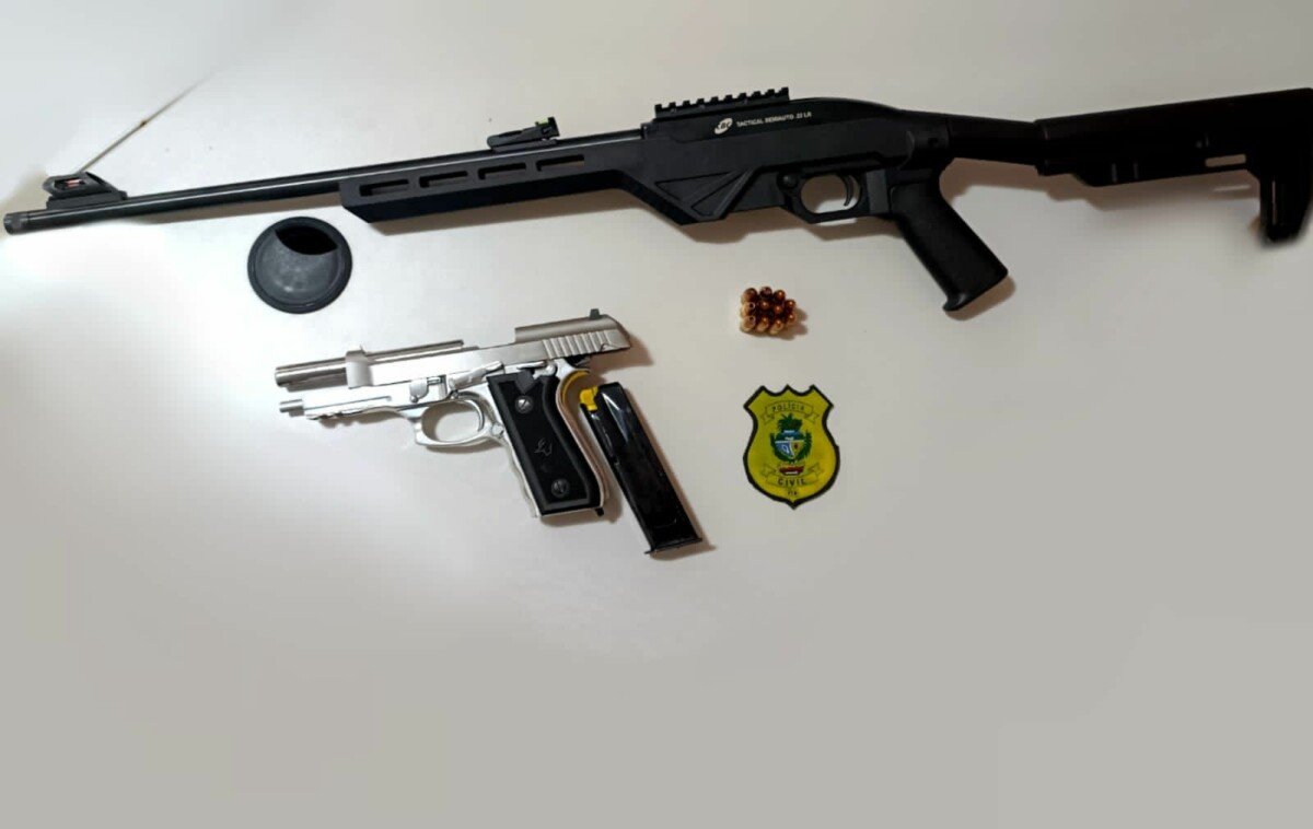 Armas de fogo são apreendidas em Iporá Armas de fogo são apreendidas em Iporá