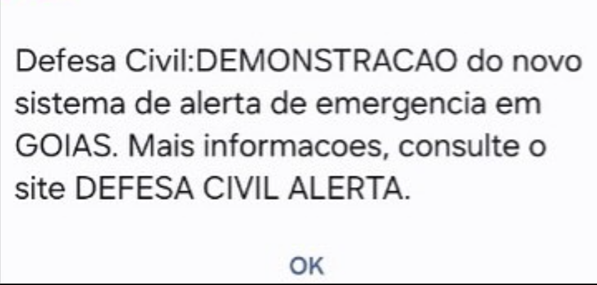 Defesa civil testa novo sistema de alerta de emergência em Goiânia Defesa civil testa novo sistema de alerta de emergência em Goiânia